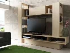 Compacto Media e Estante Wood (carvalho)