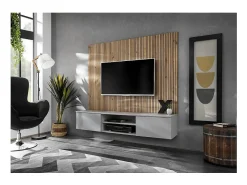 Composição mural IXAR – Móvel para TV + painéis decorativos de parede