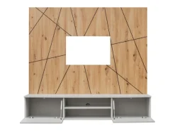 Composição mural IXAR geométrica – Móvel para TV + painéis decorativos
