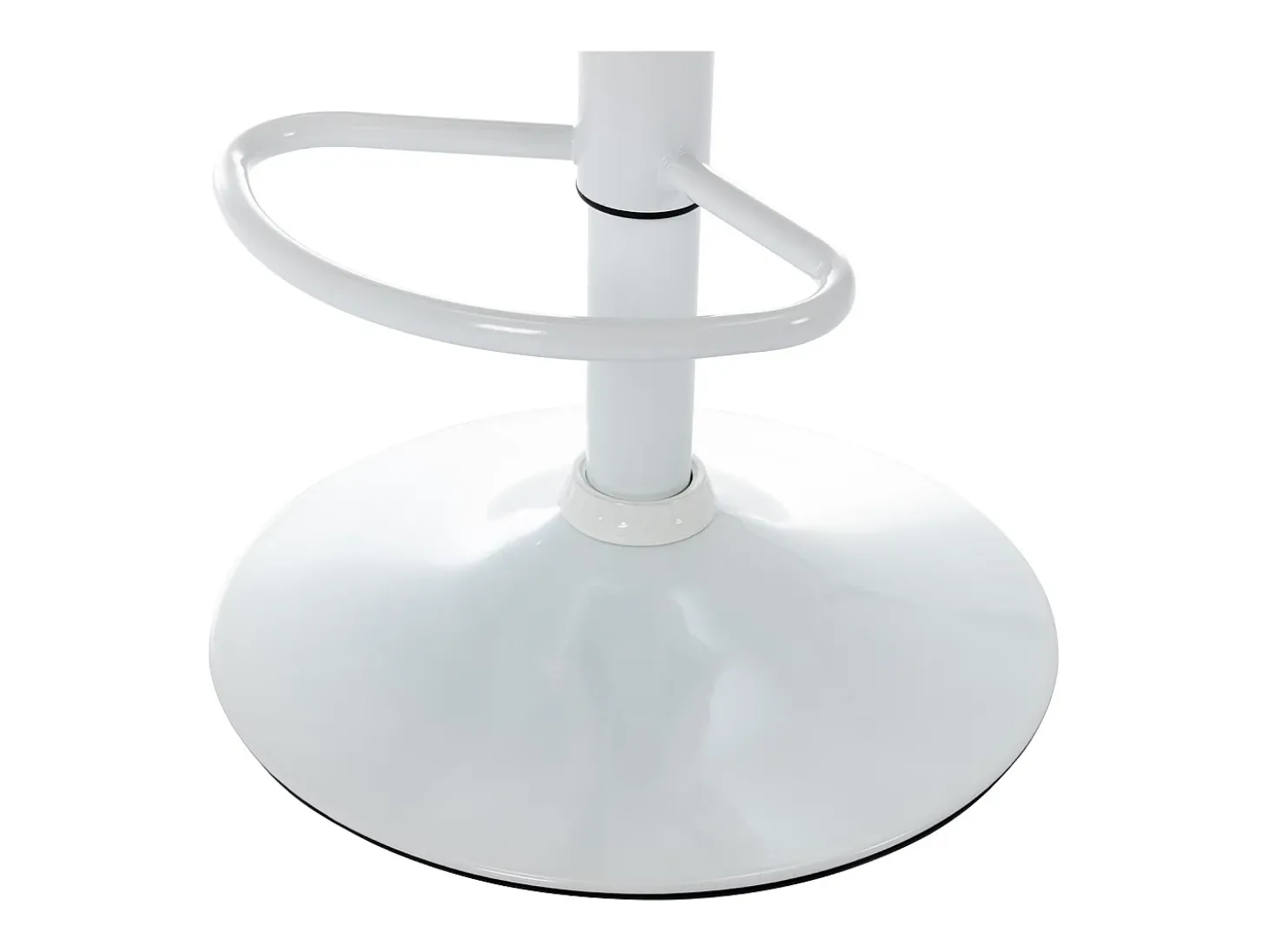 Conjunto de 2 bancos altos tecido e metal branco, cor bege KIYOLA