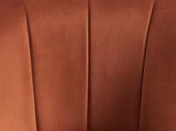 Conjunto de 2 bancos altos em veludo e metal cor terracota - ELIRAM