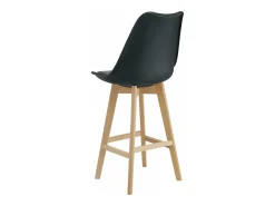 Conjunto de 4 bancos altos de plástico de faia sintética 105 x 48 x 58 cm preto 03_0008720
