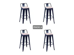 Conjunto de 4 bancos altos Tolix