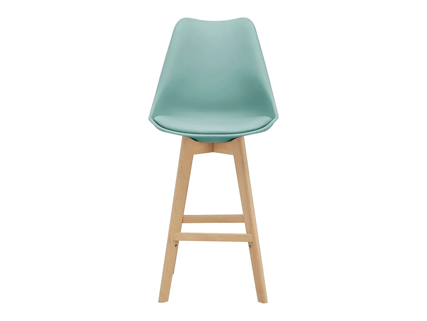Conjunto de 4 bancos altos de plástico sintético em faia 105x48x58 cm verde 03_0008719