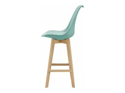Conjunto de 4 bancos altos de plástico sintético em faia 105x48x58 cm verde 03_0008719