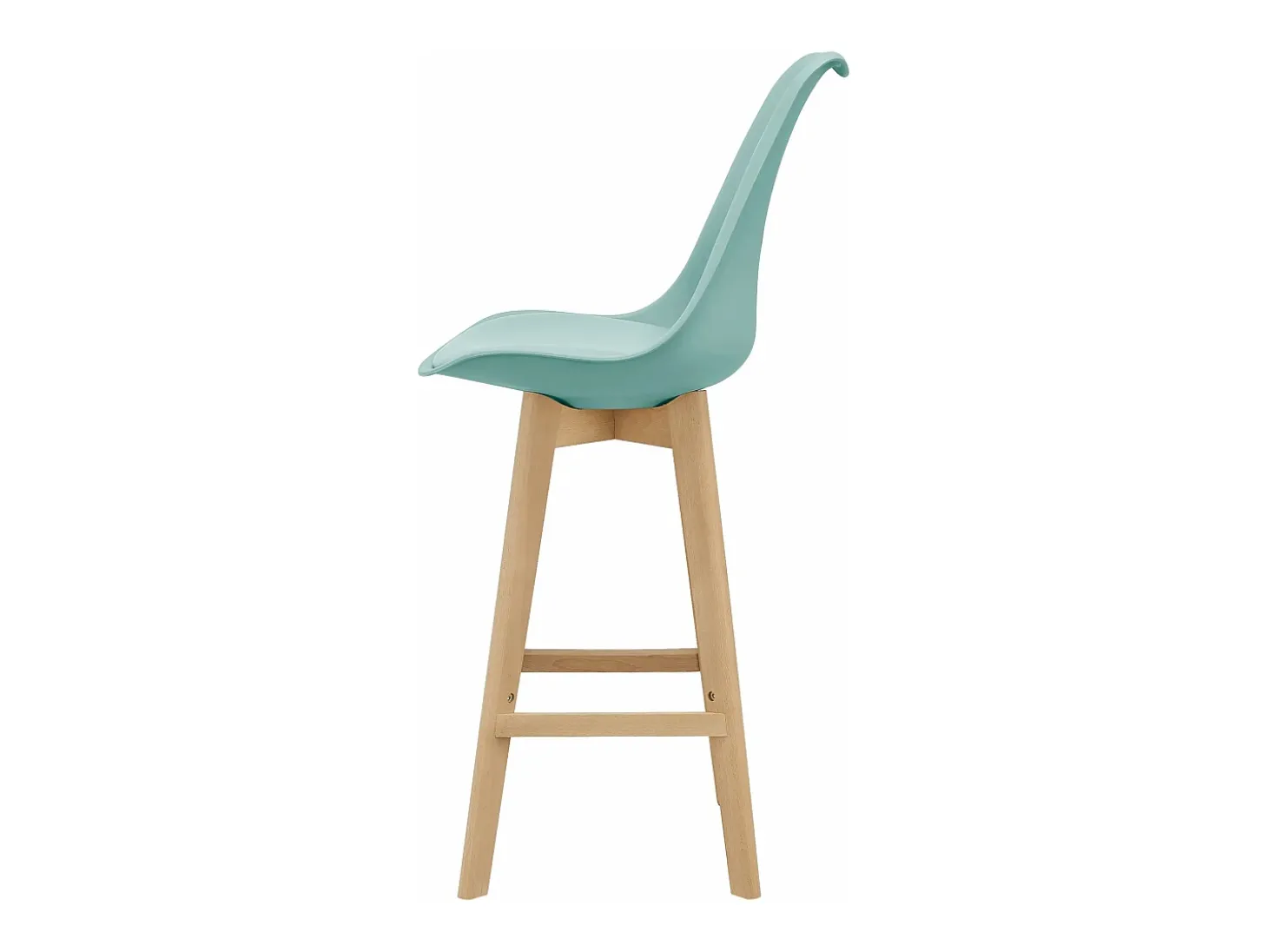 Conjunto de 4 bancos altos de plástico sintético em faia 105x48x58 cm verde 03_0008719