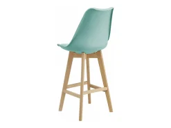 Conjunto de 4 bancos altos de plástico sintético em faia 105x48x58 cm verde 03_0008719