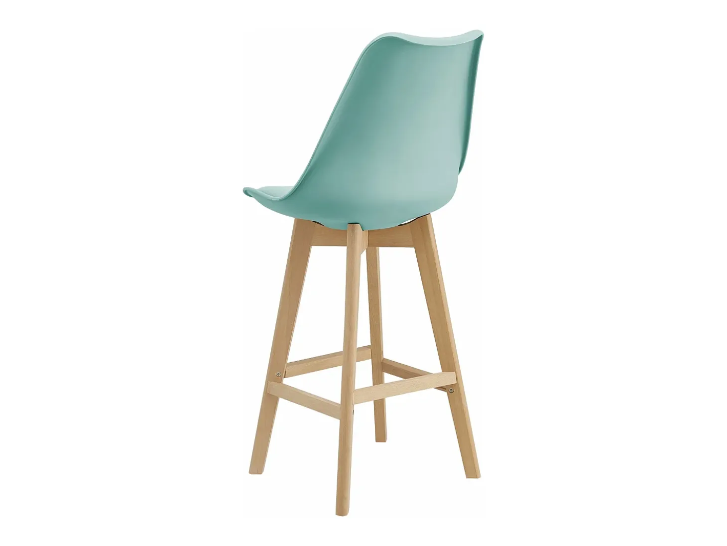 Conjunto de 4 bancos altos de plástico sintético em faia 105x48x58 cm verde 03_0008719