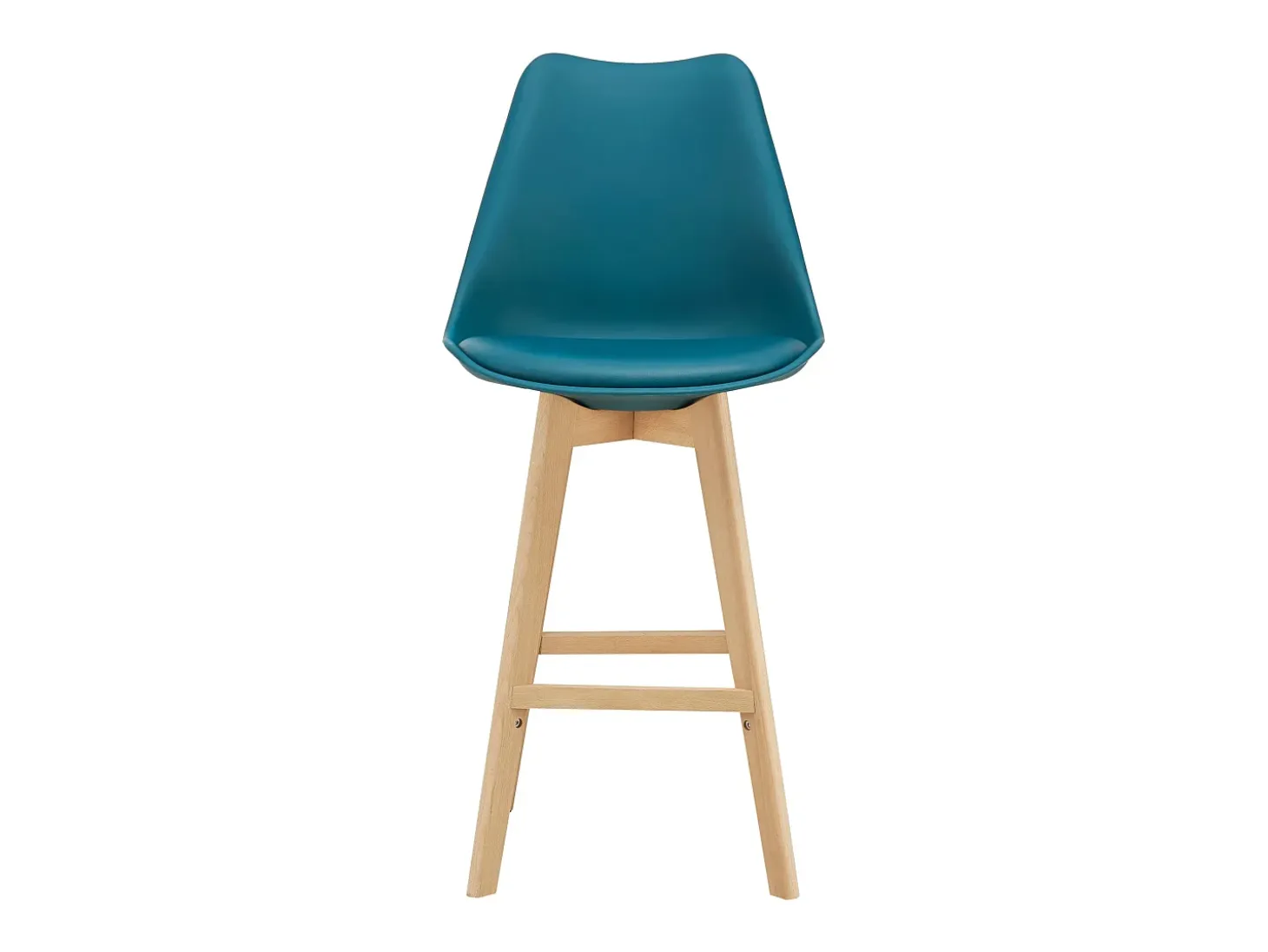 Conjunto de 6 bancos altos de plástico sintético em faia 105x48x58 cm turquesa 03_0008730