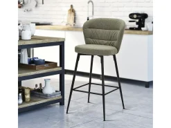 Conjunto de 2 Bancos Altos VKH433, Verde, 52x59x108 cm, Kendra Home
