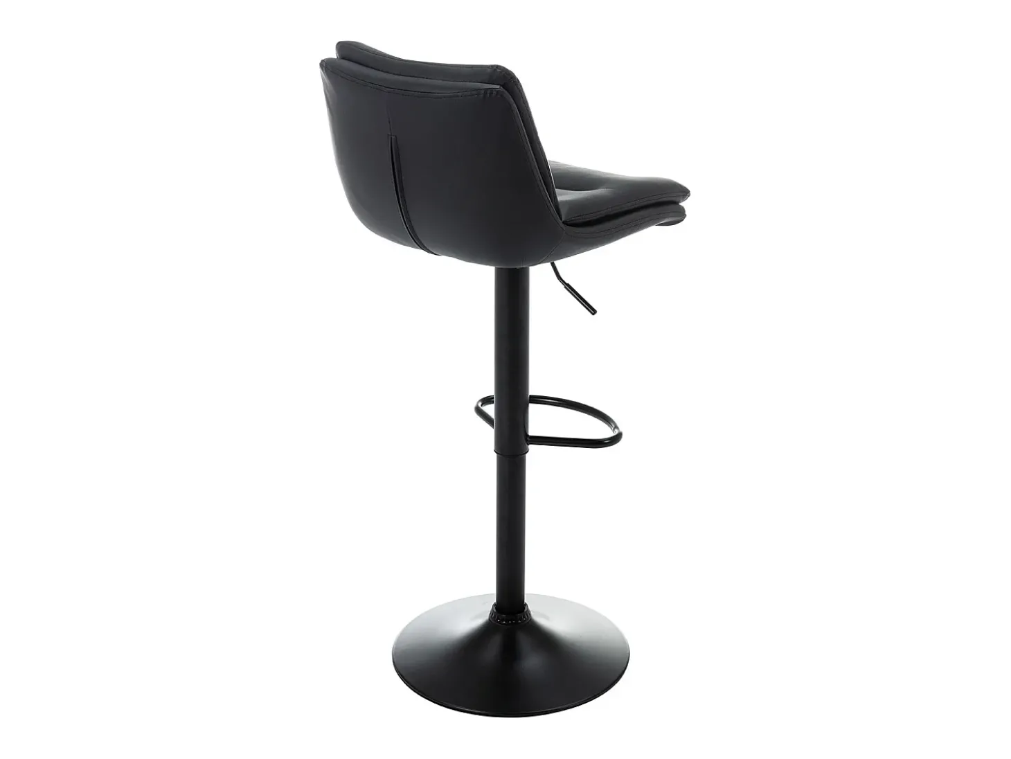 Conjunto de 2 bancos altos pele sintética e metal preto - KADERINA