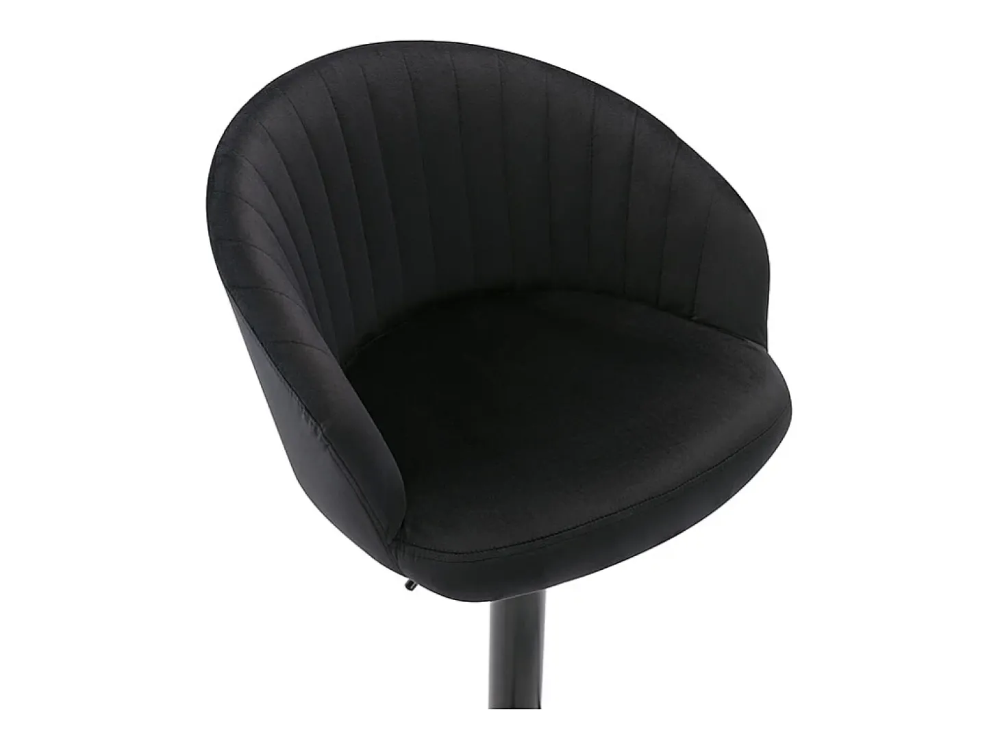 Conjunto de 2 bancos altos veludo e metal preto - DORALIZ