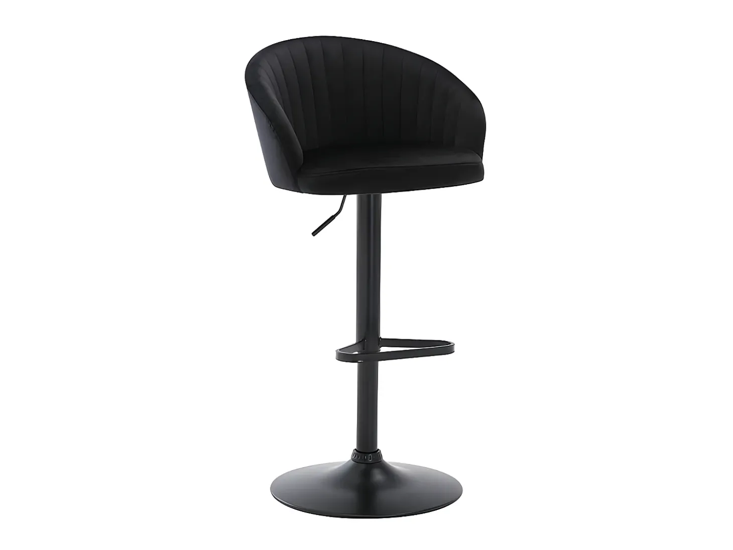 Conjunto de 2 bancos altos veludo e metal preto - DORALIZ