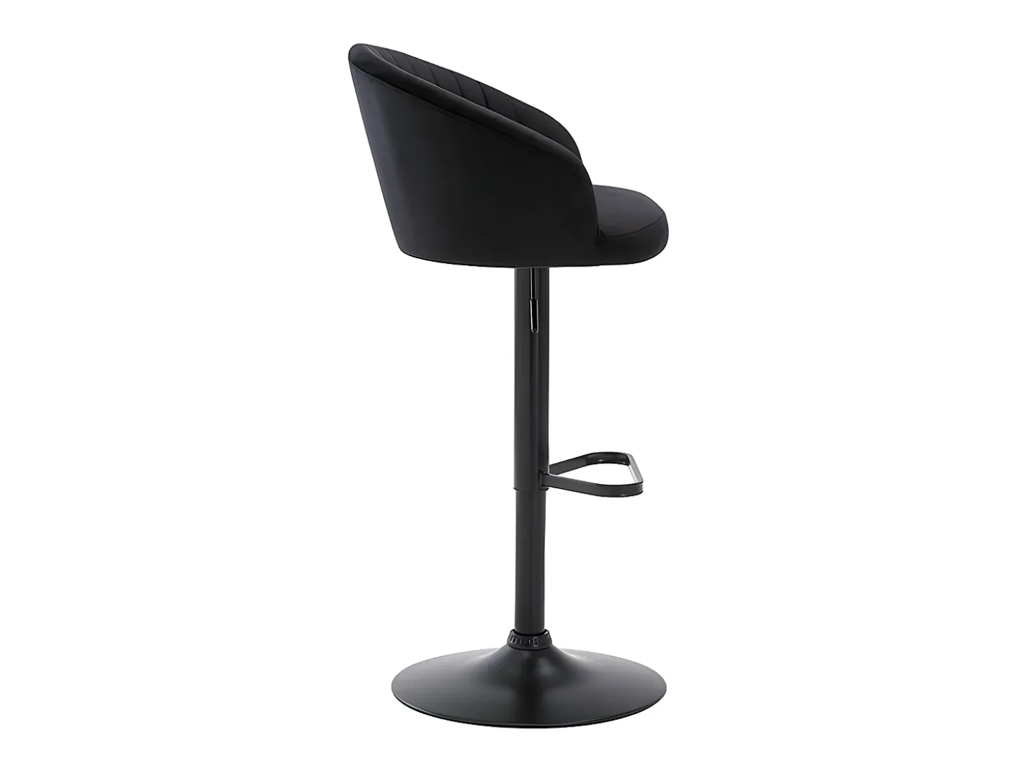 Conjunto de 2 bancos altos veludo e metal preto - DORALIZ
