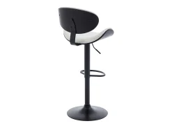 Conjunto de 2 bancos altos tecido bouclé e metal branco e preto - MONTENEGRO