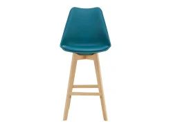 Conjunto de 4 bancos altos de plástico sintético em faia 105x48x58 cm turquesa 03_0008823