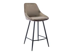 Conjunto de 2 bancos altos - Veludo - Taupe - MASURIE