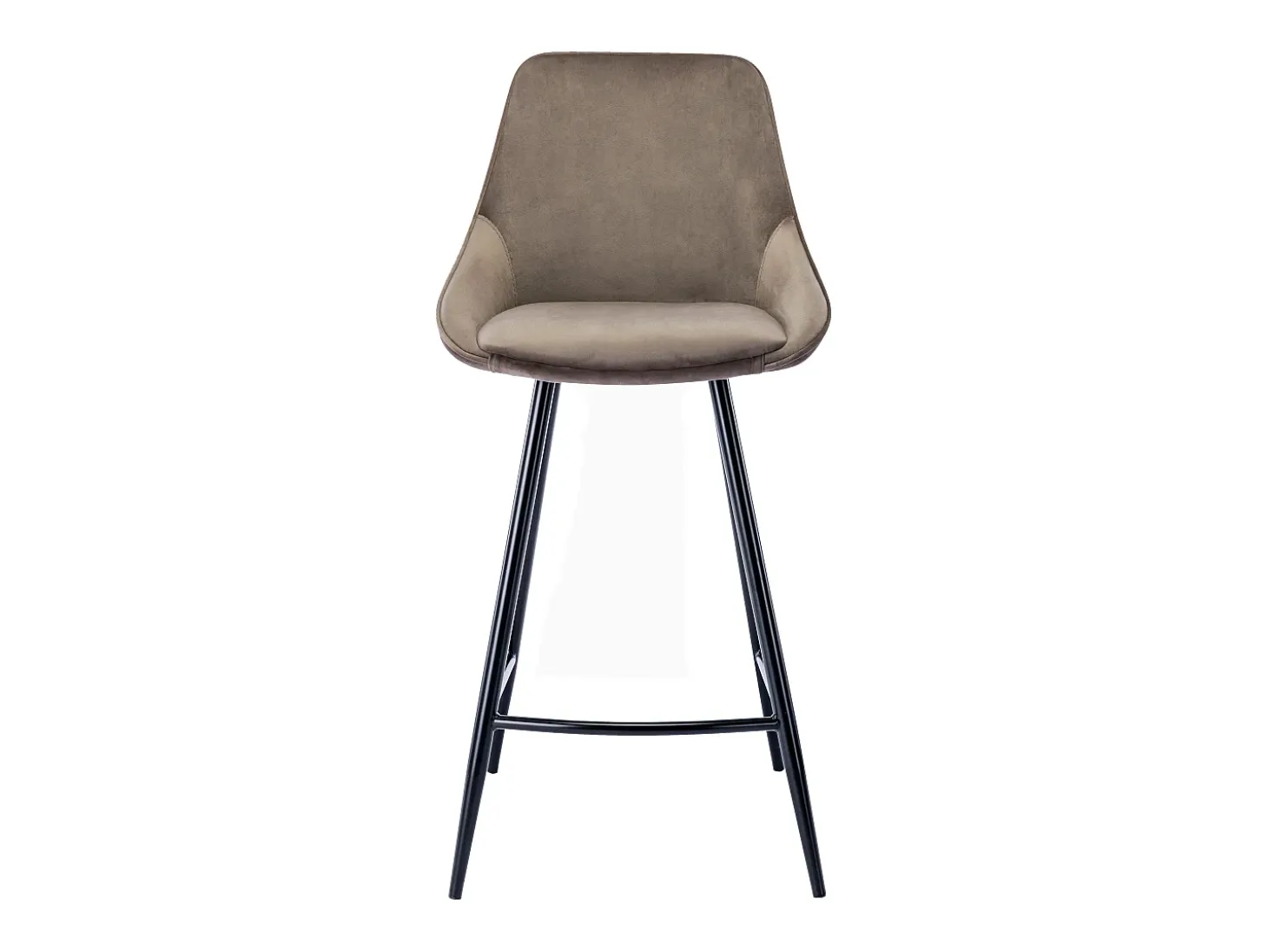 Conjunto de 2 bancos altos - Veludo - Taupe - MASURIE
