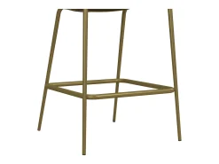 Conjunto de 2 bancos de bar estofados em PU preto