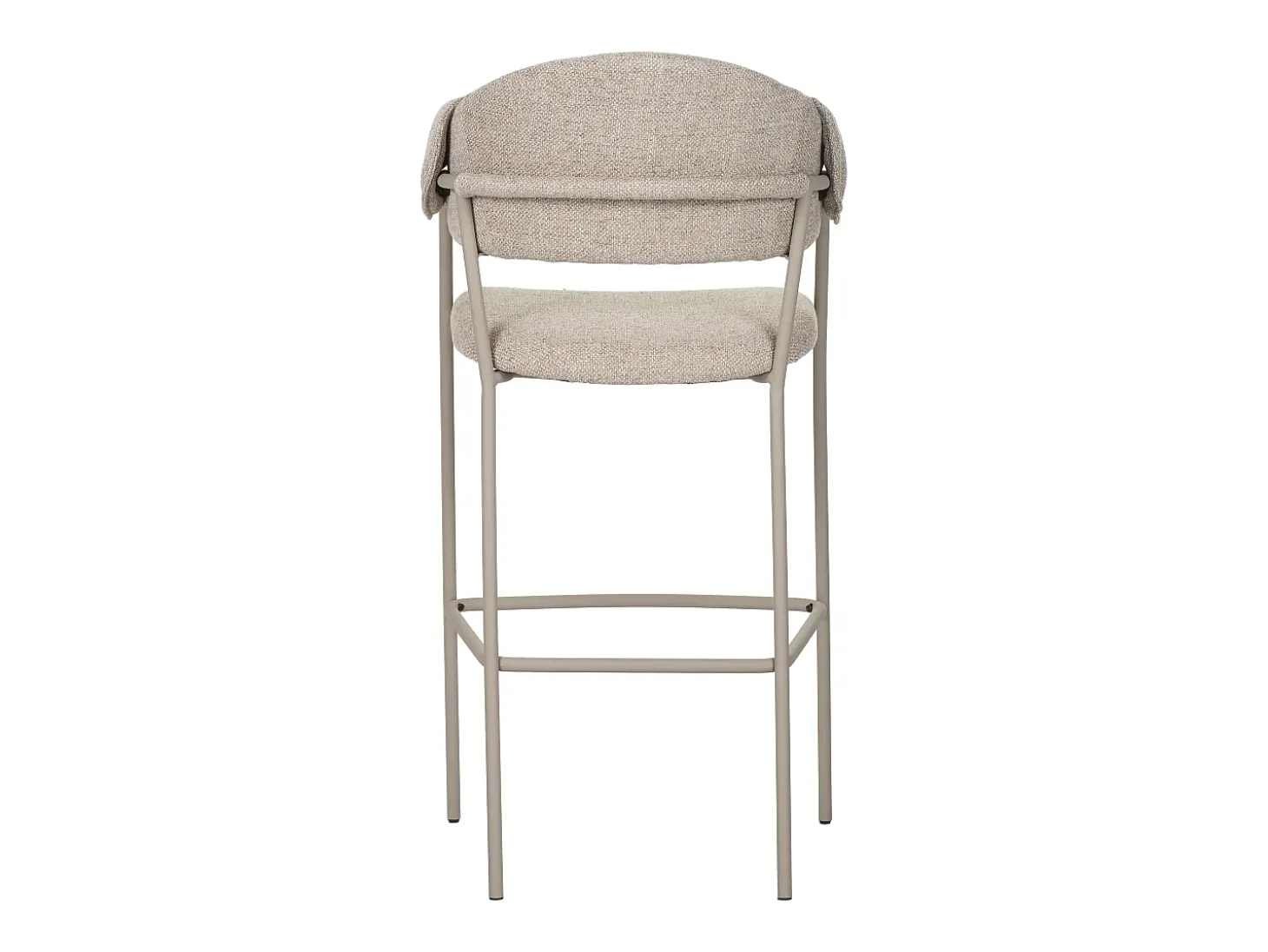 Conjunto de 2 bancos de bar - tecido e metal - bege - KARTAR
