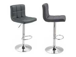Conjunto de 2 bancos de barra cinzenta MIKE