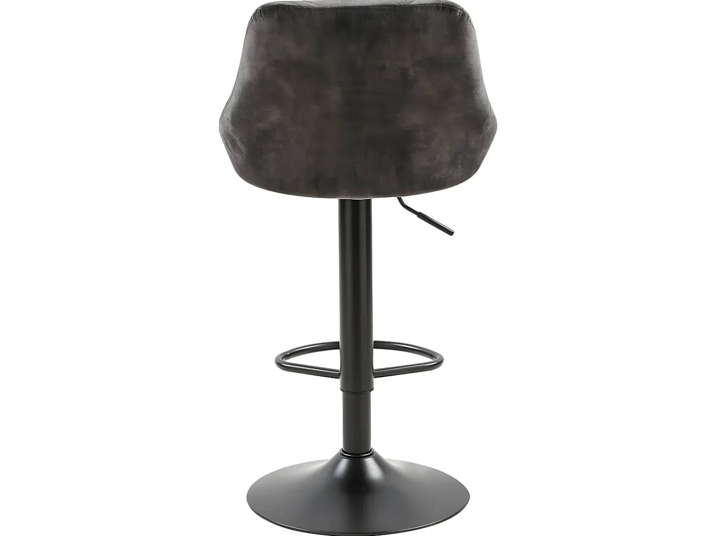 Conjunto de 2 bancos de bar, altura ajustável - tecido e metal - antracite - TRACER