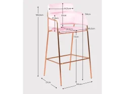 Conjunto de 2 bancos de design estofados em veludo - Cruiser - Cinza