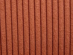 Conjunto de 2 bancos em veludo canelado e metal preto - Altura regulável - Terracotta - LILIYA