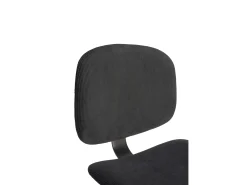 Conjunto de 2 bancos em veludo cotelê e metal preto 44x51 h98 cm