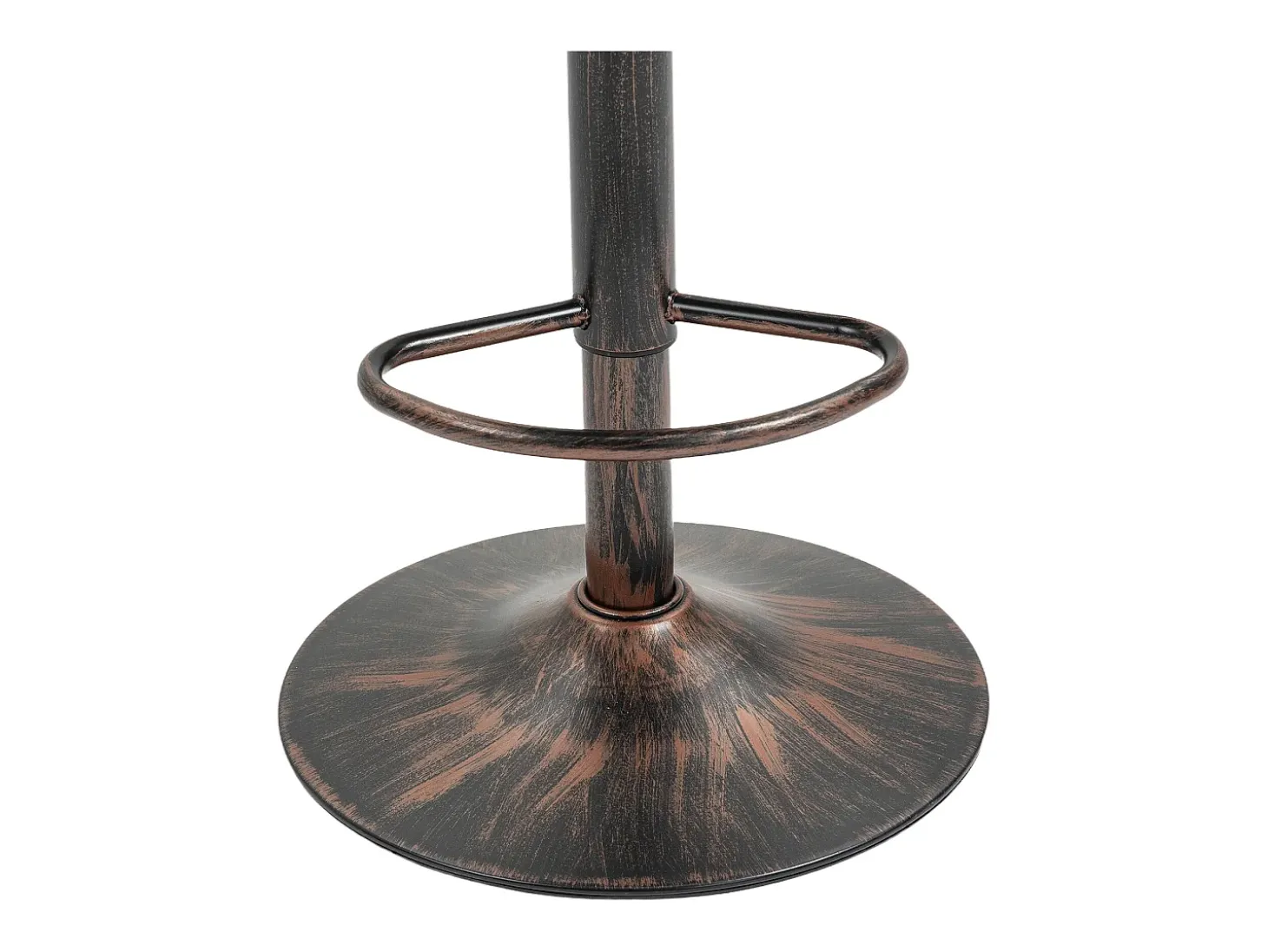 Conjunto de 2 banquetas ajustáveis - Estrutura em metal e encosto em rattan - Almofada de linho verde