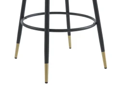 Conjunto de 2 banquetas de bar em veludo e metal - Bege - ELIRAM