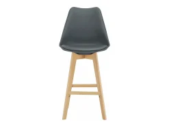Conjunto de 4 banquetas de bar em plástico sintético acabamento em faia 105 x 48 x 58 cm cinza 03_0008718