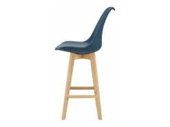 Conjunto de 4 banquetas de bar em plástico sintético acabamento em faia 105 x 48 x 58 cm azul 03_0008717