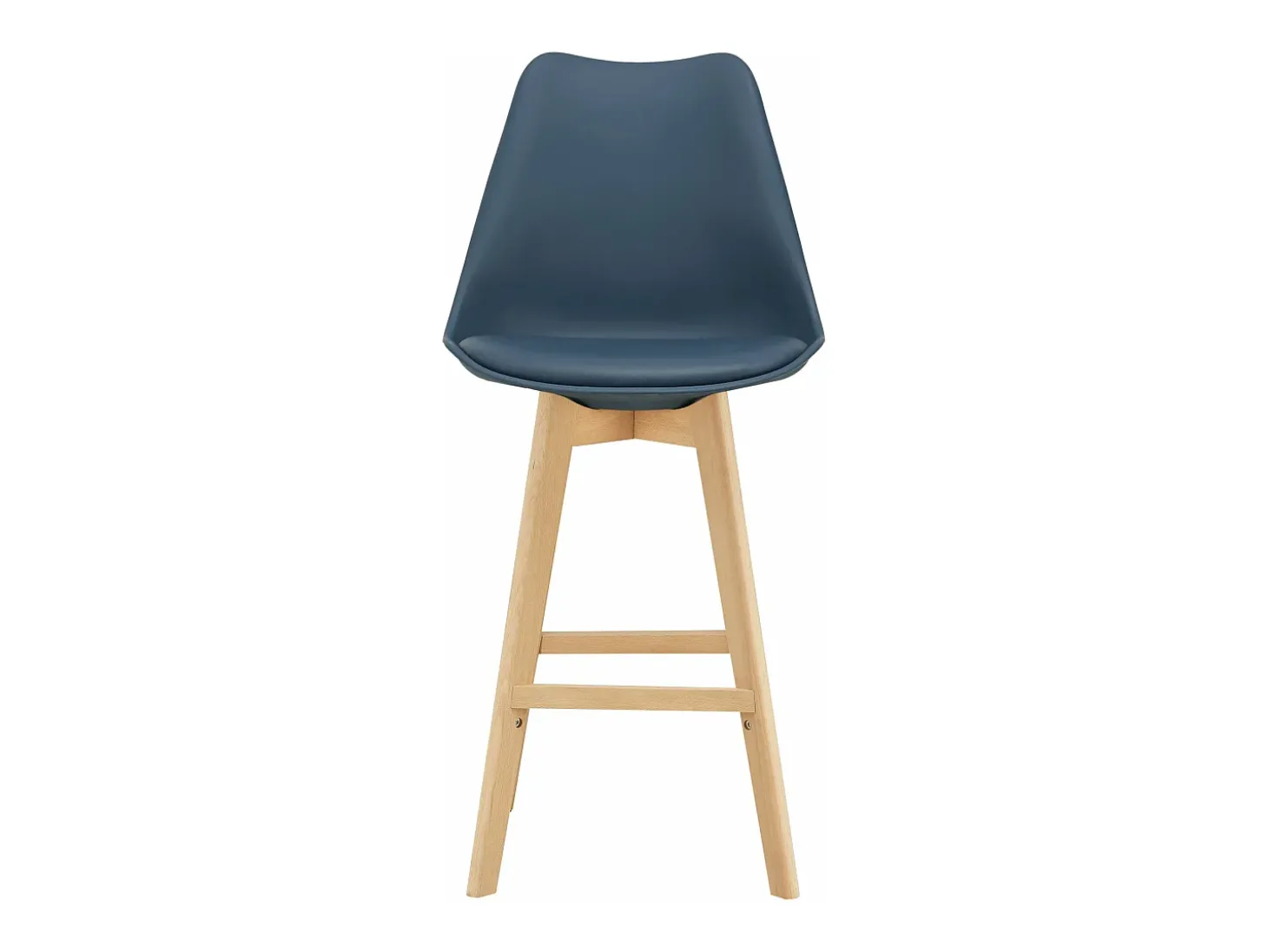 Conjunto de 6 banquetas de bar em plástico sintético acabamento em faia 105 x 48 x 58 cm azul 03_0008725