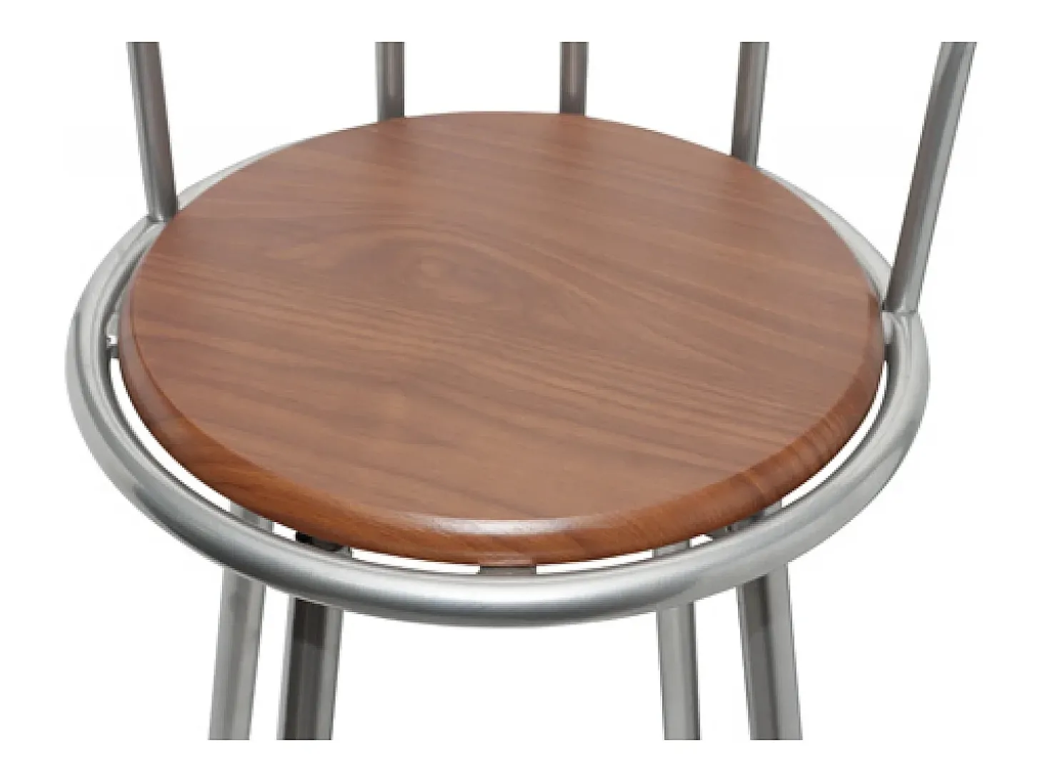 Conjunto de 2 banquetas de bar modernas em madeira marrom 1202010