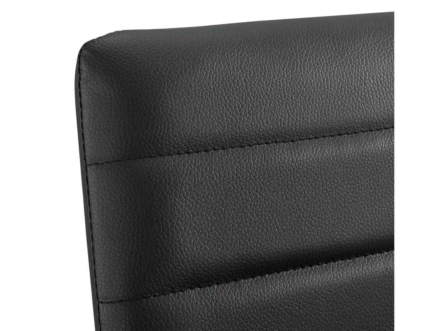 Conjunto de 2 banquetas/cadeiras de bar com pés de aço assento sintético e altura do assento de 66 cm pretas 03_0005787