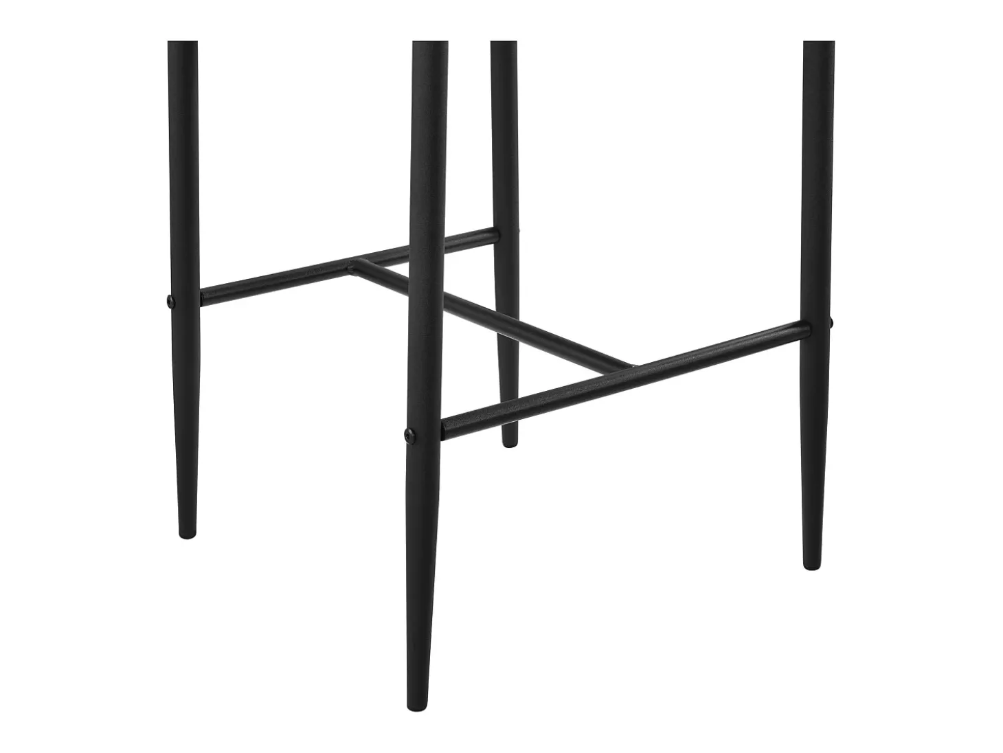 Conjunto de 2 banquetas/cadeiras de bar com pés de aço assento sintético e altura do assento de 66 cm pretas 03_0005787