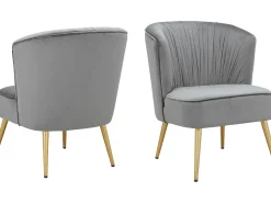 Conjunto de 2 cadeiras de jantar Lance cinzento claro