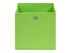 Conjunto de 4 Caixas de Arrumação Dobráveis em Tecido Verde 32x32x32 cm