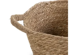 Conjunto de 3 cestas Icia de fibra natural com alças