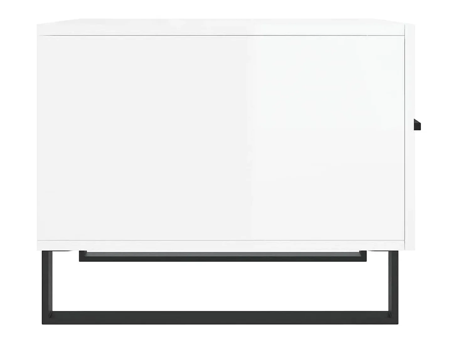 Conjunto de 2 Mesas de Centro | Mesa de apoio | Mesa de café 50x50x40 cm branco brilhante