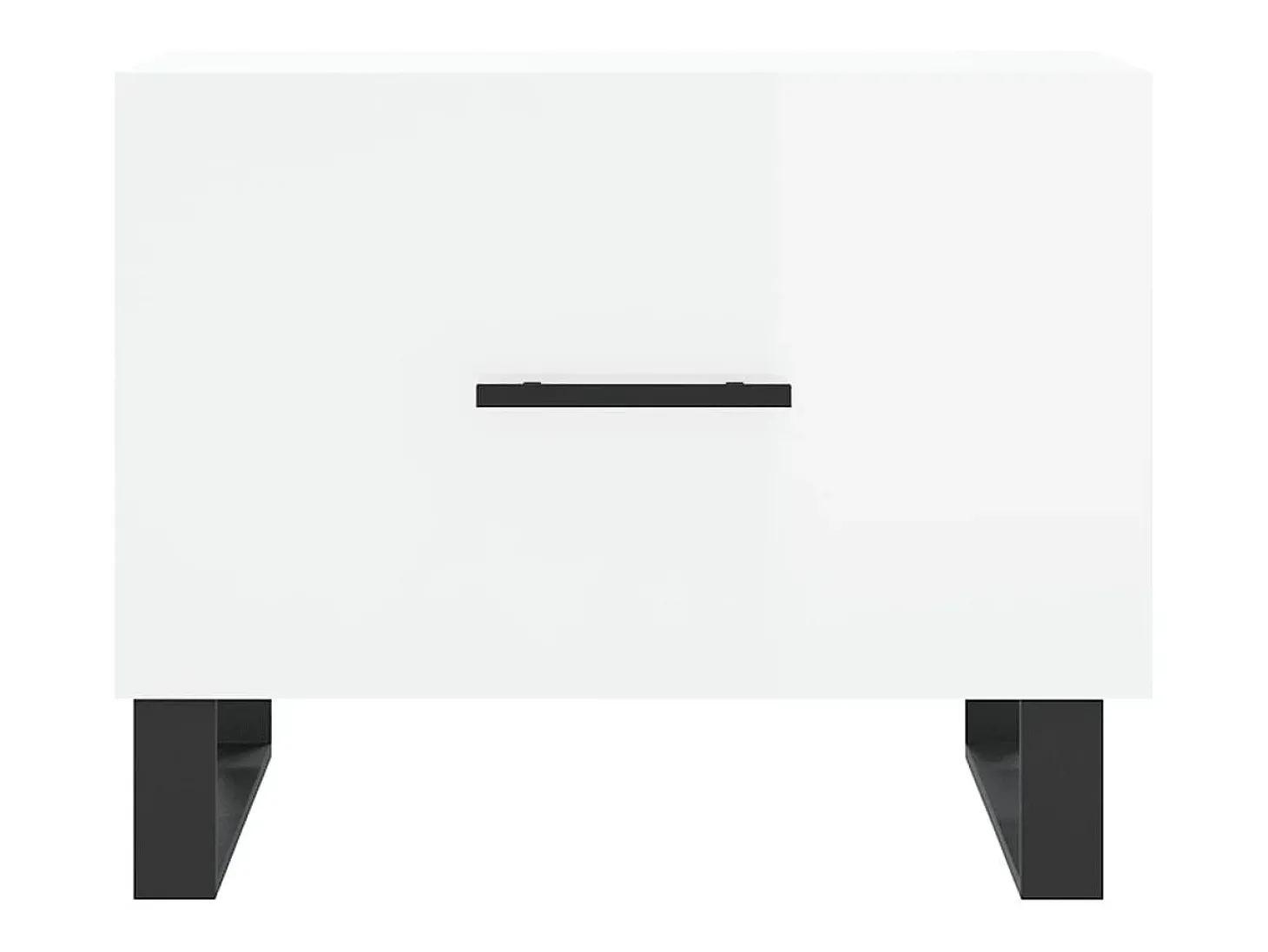 Conjunto de 2 Mesas de Centro | Mesa de apoio | Mesa de café 50x50x40 cm branco brilhante