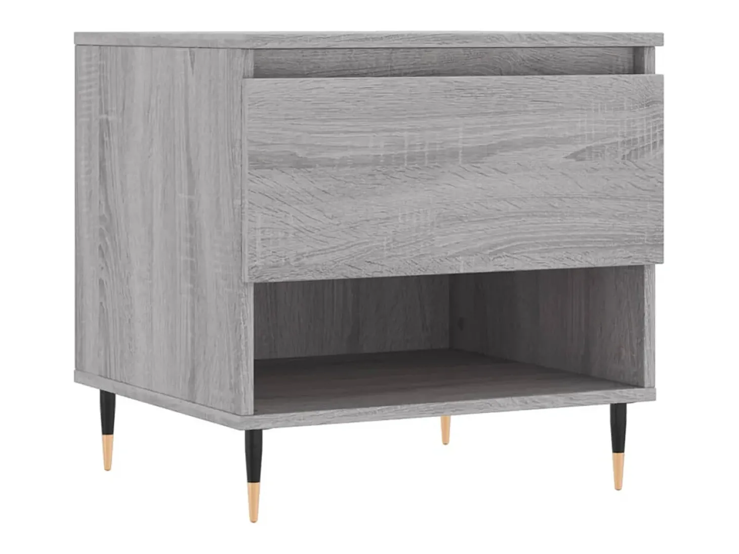 Conjunto de 2 Mesas de Centro | Mesa de apoio | Mesa de café 50x46x50cm deriv. madeira cinzento sonoma