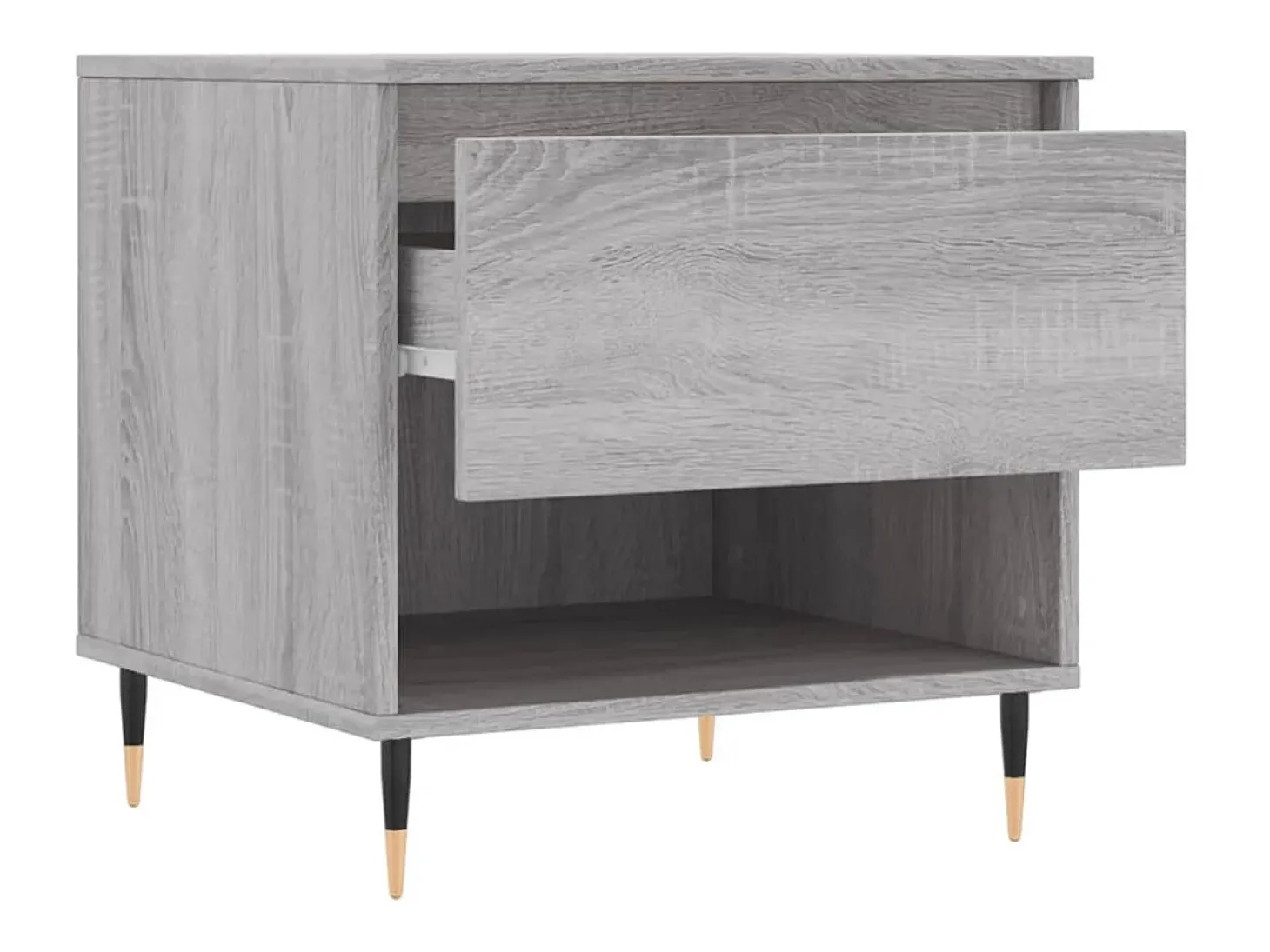 Conjunto de 2 Mesas de Centro | Mesa de apoio | Mesa de café 50x46x50cm deriv. madeira cinzento sonoma