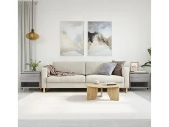 Conjunto de 2 Mesas de Centro | Mesa de apoio | Mesa de café 50x46x50cm deriv. madeira cinzento sonoma