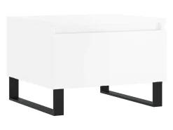Conjunto de 2 Mesas de Centro | Mesa de apoio | Mesa de café 50x46x35cm deriv. madeira branco brilhante