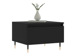 Conjunto de 2 Mesas de Centro | Mesa de apoio | Mesa de café 50x46x35 cm derivados de madeira preto
