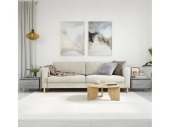 Conjunto de 2 Mesas de Centro | Mesa de apoio | Mesa de café 50x46x35cm deriv. madeira cinzento sonoma