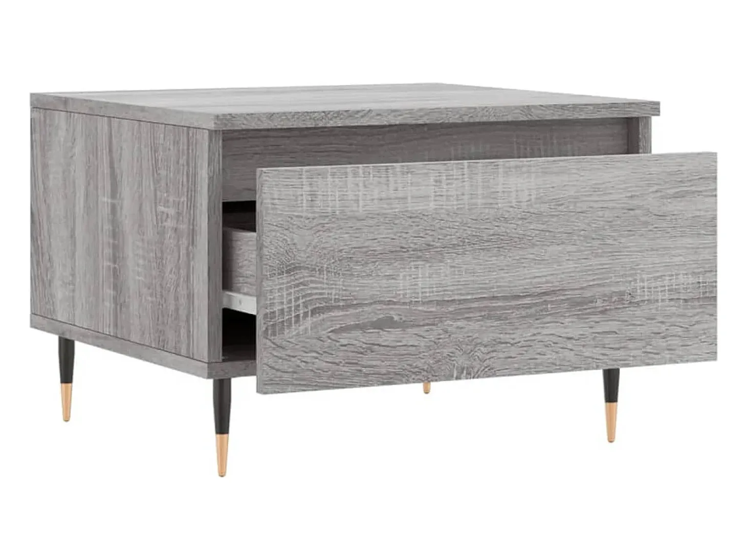 Conjunto de 2 Mesas de Centro | Mesa de apoio | Mesa de café 50x46x35cm deriv. madeira cinzento sonoma