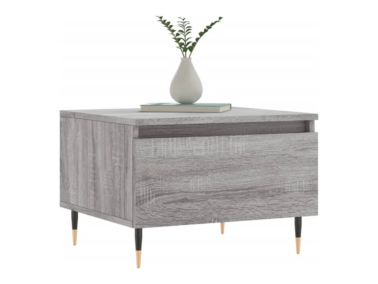 Conjunto de 2 Mesas de Centro | Mesa de apoio | Mesa de café 50x46x35cm deriv. madeira cinzento sonoma